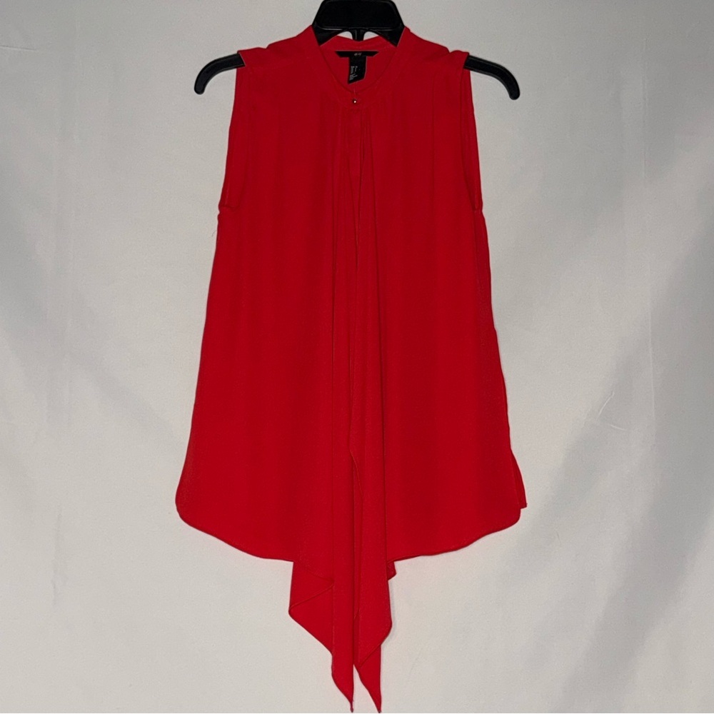 H&M Red Sleeveless Top Size 6 NWT